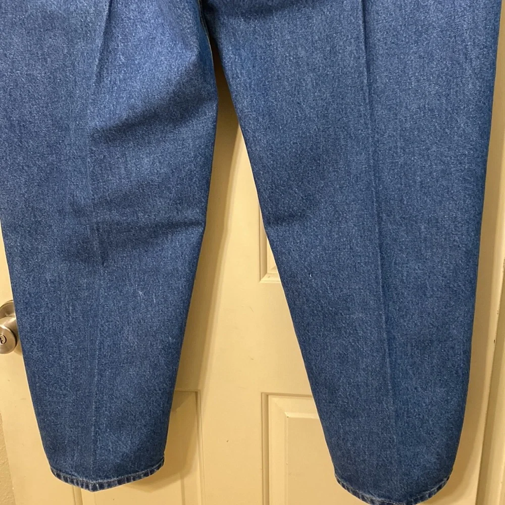 Carhartt Mens Blue Tapered Leg Relaxed Fit Denim Pockets Cotton Jeans Size 42/32